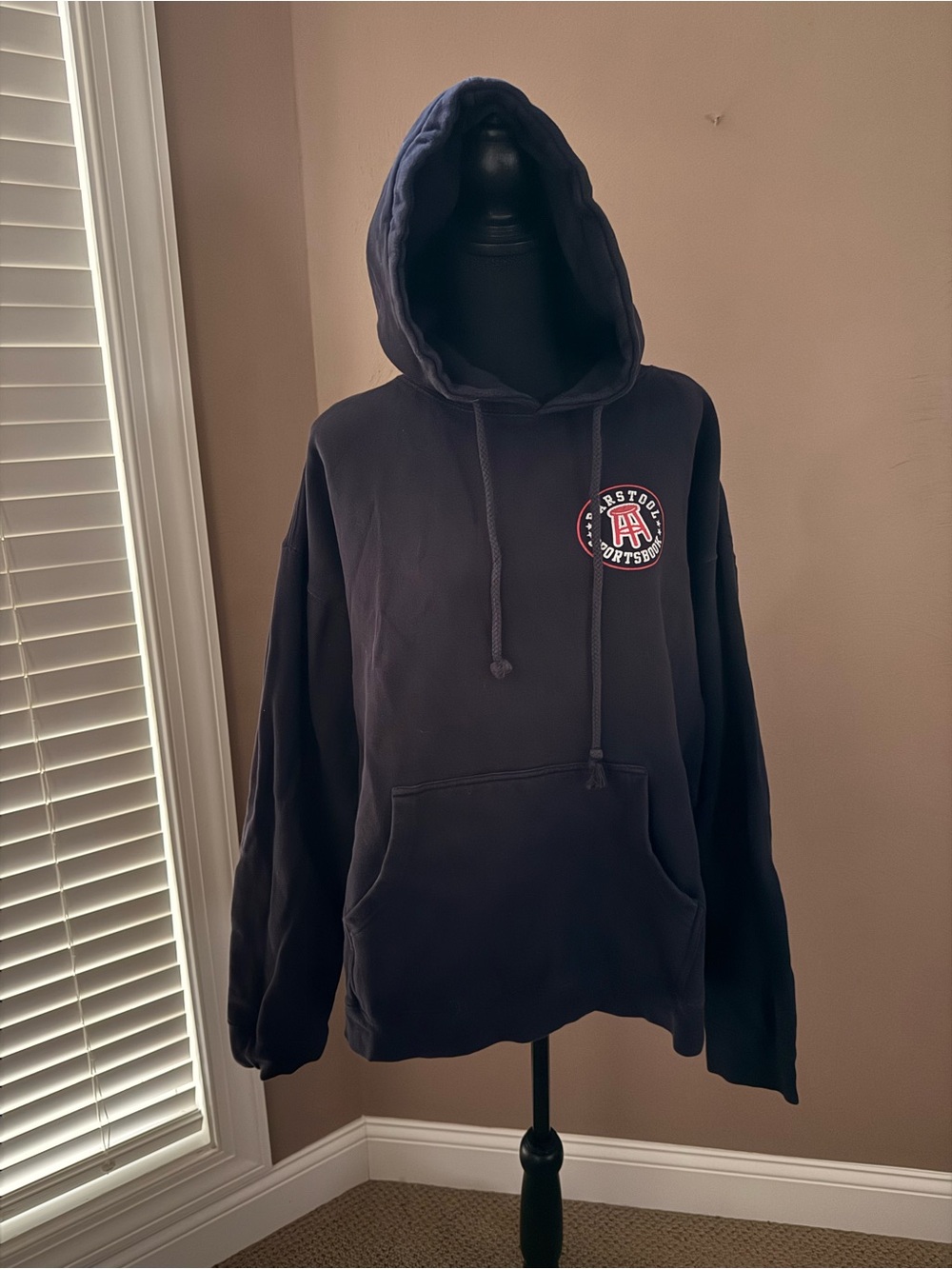 Barstool Sportsbook Men’s Black Pullover Positive Vibes Only Hoodie with Logos